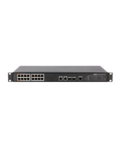 18 портов PoE мрежов комутатор, 16xPoE/ 2xUPLINK/ 2xSFP - DAHUA PFS4218-16ET-240