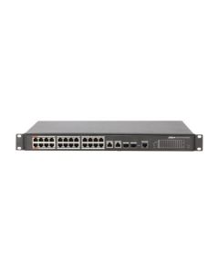 26 портов PoE мрежов комутатор, 24xPoE/ 2xUPLINK/ 2xSFP - DAHUA PFS4226-24ET-360