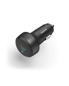 Зарядно за кола HAMA, USB-C, 24V, 25W, Черен