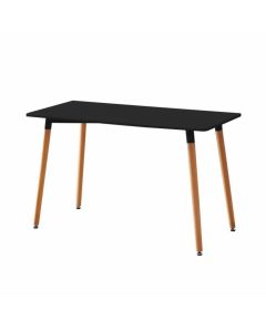 Маса RFG Vassy Wood, MDF, 1400 х 700 х 740 mm, MDF 25 mm, черен плот, метални крака