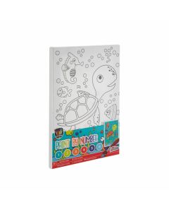 Moxy Платно за оцветяване Костенурка, по номера, с четка и бои, 297 x 195 mm