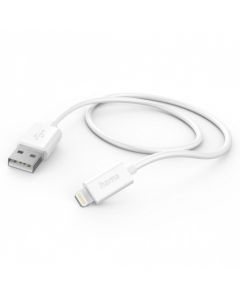 Кабел USB-A - Lightning, Apple iPhone,1.0м,бял