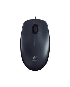 Logitech M100, USB, 1000 dpi, 1.8м кабел, сива