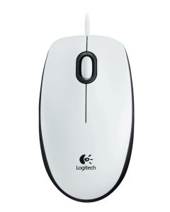 Logitech M100, USB, 1000 dpi, 1.8м кабел, бяла