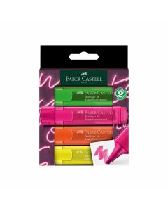 Faber-Castell Текст маркер 1546, неон, 4 цвята, в картонена кутия