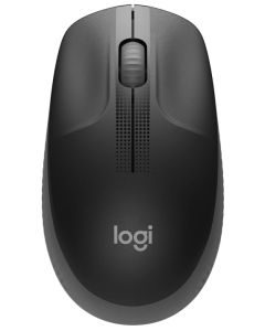 Logitech M190 Full-size, Оптична, Безжична, 1000dpi, Тъмно сива