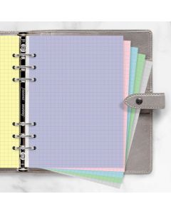 Filofax Пълнител за органайзер Pastel, A5, на квадратчета, цветен