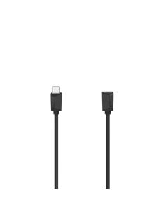 HAMA Full-Featured, USB-C женско - USB-C мъжко, 0.5 м, USB 3.2 Gen1, Черен