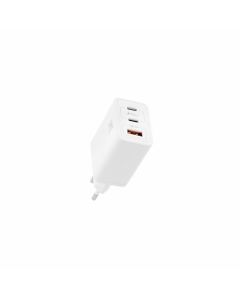 TNB Зарядно за телефон, 2 х USB Type-C, 1 х USB Type-A, 65 W, бяло