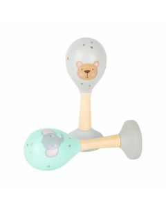 Small Foot Маракаси, дървени, в пастелни цветове, 2 броя
