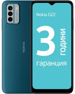 Nokia G22, 6.52\" 1600 x 720, IPS, 4GB, 128GB, 50MP, 5050 mAh, Син