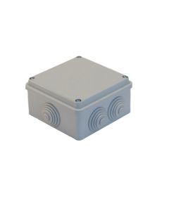 Разклонителна кутия открит монтаж 100x100 x50mm IP55 Сив капак с метални винтове - Courbi Watertight CR32-21005-100
