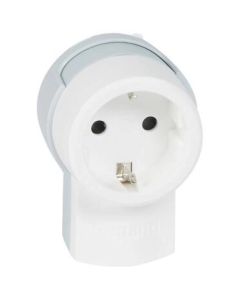 Разклонител щепсел 1 х 2P+E без кабел Бял - Legrand Helium 50199