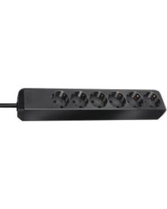 Разклонител 6x 2P+E с кабел 1.5m Черен - Brennenstuhl Eco-line BS1159400015