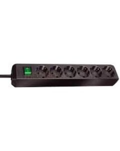 Разклонител 6x 2P+E с ключ и кабел 1.5 m Черен - Brennenstuhl Eco-line BS1159500015