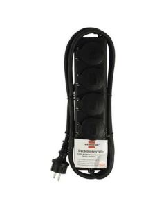 Разклонител 4x 2P+E Power IP44 със защитни капаци и кабел 2m Черен - Brennenstuhl Power IP44 BS1159960