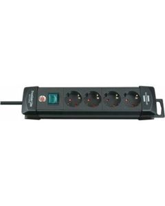 Разклонител 4x 2P+E Premium-Line с ключ и кабел 1.8m Черен - Brennenstuhl Premium-line BS1951140100