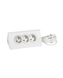 Разклонител 3 x 2P+E и 2 x USB с кабел 1.5 m и защита Бял - Legrand Safety 694810
