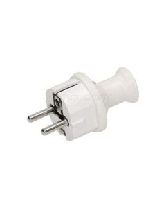Щепсел 2P+E 16А с кабел назад IP44 Черен - ORNO 40H WT-40H/BIALY