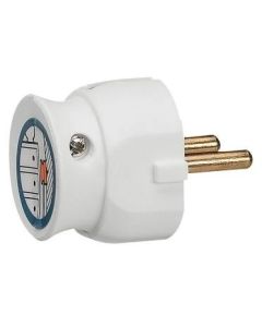 Щепсел 2P 16A мини с кабел на 90° Бял - Legrand Helium 50183