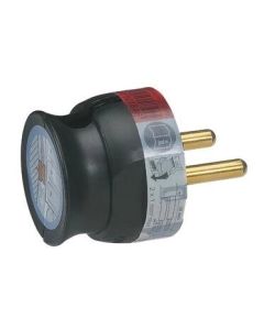 Щепсел 2P 16A мини с кабел на 90° Черен - Legrand Helium 50184