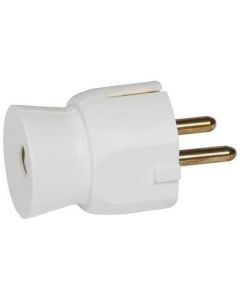 Щепсел 2P+E 16A с кабел назад Бял - Legrand Helium 50315