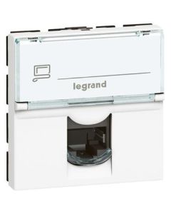Розетка 1xRJ45 Cat. 6 FTP 2М Бял - Legrand Mosaic 45 76565