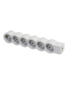 Разклонител 6x 2P+E Шуко, без кабел, цвят Бял - Legrand Standart 694579