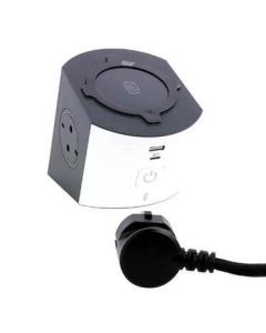 Разклонител  COR, 2X2P+E, безжично зарядно, USB A+C, с кабел 2 м - Legrand Corner 694506