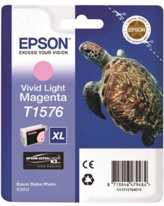 EPSON 5LB T1576 ink cartridge vivid light magenta standard capacity 1-pack blister without alarm