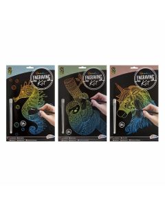 Moxy Комплект за издраскване, асорти, А4, цветен, 48 броя