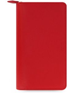 Filofax Органайзер Saffiano Personal Compact, с цип, червен
