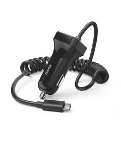 Зарядно за кола HAMA, с USB-C кабел, 12 W, 201609