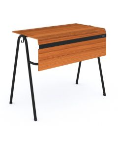 Работно RFG Учителска маса Dale, над VIII клас, 900 х 500 х 50 mm, тиково дърво, черен метал