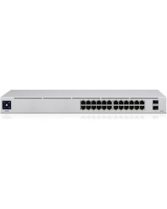 Ubiquiti USW-24-POE, 16x Gbit PoE+, 8x GBit, 1xSFP слот, управляем