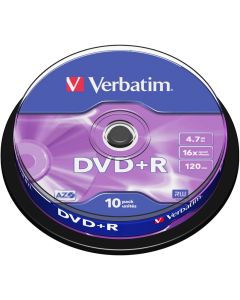 Verbatim DVD+R AZO 4.7GB 16X MATT SILVER SURFACE (10 PACK)