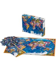 Пъзел, митологичен, с карта, 1000 части