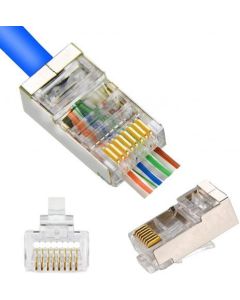 Pass-through конектор RJ45 Cat5 екраниран