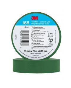 Изолационна лента 3М - 165, 20м/19мм Temflex зелен