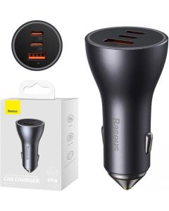 Baseus CGJP010013 Golden Contactor Pro USB-A + 2x USB-C 65W - сиво