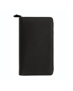 Filofax Органайзер Saffiano Personal Compact, с цип, черен