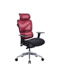 Ергономичен стол RFG TECH@GAMES, Multi-function механизъм, до 250 kg, черна седалка, червена облегалка