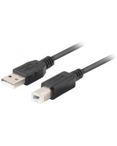 Lanberg Cable USB-A(M)--USB-B(M) 2.0 Ferrite 1.8m Box Black