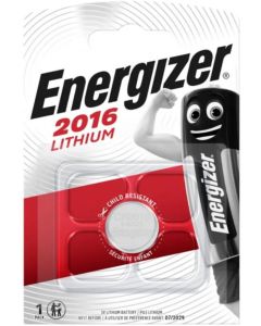 Бутонна батерия литиева ENERGIZER CR2016, 3V, 1 бр. в блистер