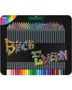 Faber-Castell Моливи Black Edition, 100 цвята, в метална кутия