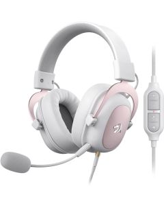 Redragon Zeus H510, Over-Ear, 3.5мм жак, Гейминг, Микрофон, 2м кабел, Бял