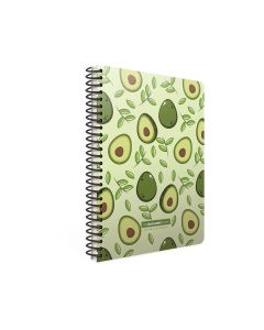 Gipta Тетрадка Avocado, бяла хартия, широки редове, със спирала, А4, 80 листа