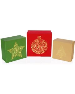 Gipta Подаръчни кутии New Year, с капак, 3 броя