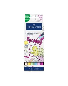 Faber-Castell Маркер Goldfaber Sketch - Kawaii, 6 броя