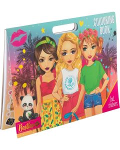 Moxy Книжка за оцветяване, със стикери, 26 х 35.5 cm, 25 листа